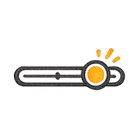 Horizontal slider with orange dot