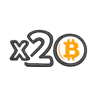 x20 multiplier with orange Bitcoin coin