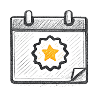 Browser window showing an orange star and price tag