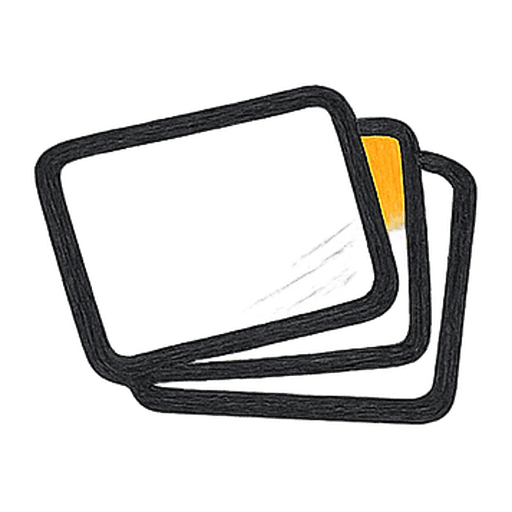 Stack of overlapping cards, representing coverage across multiple social platforms